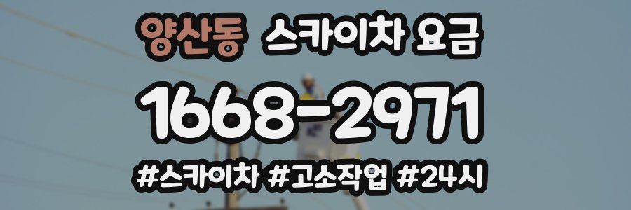 양산동 스카이차 요금