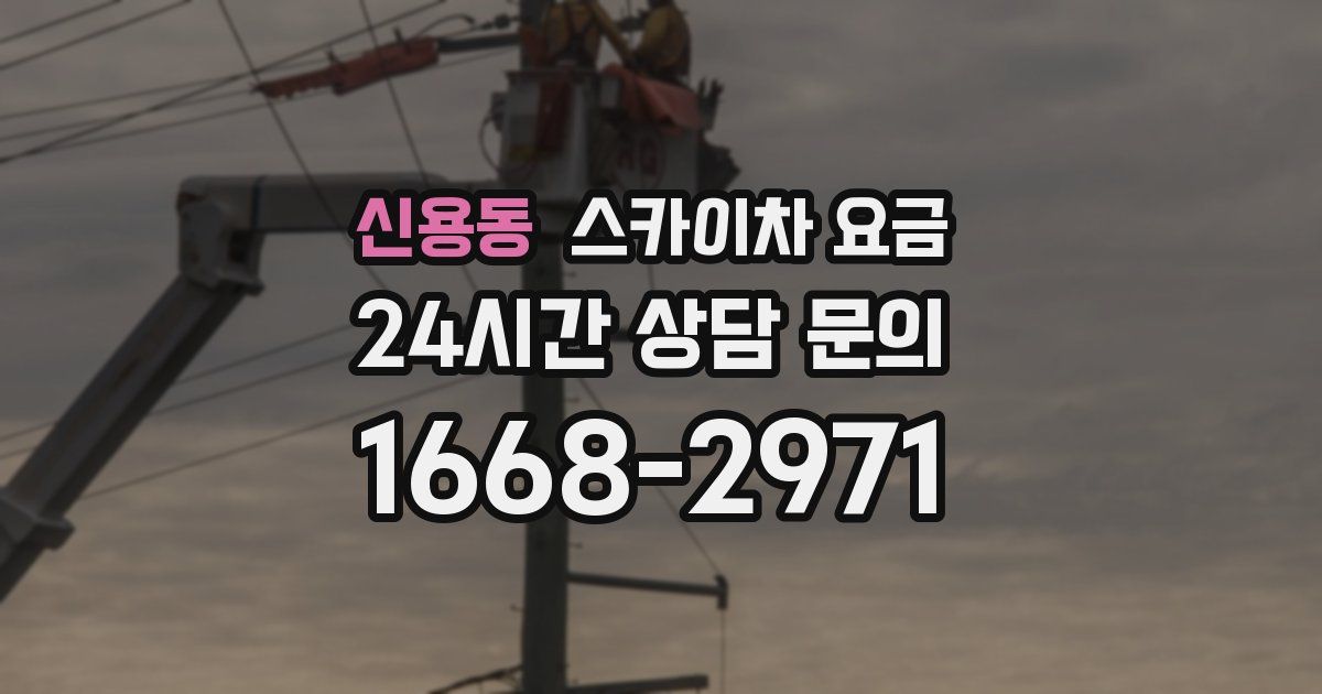 신용동 스카이차 요금