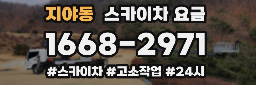 지야동 스카이차 요금