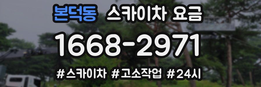 본덕동 스카이차 요금