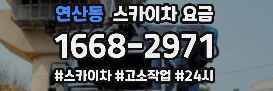 연산동 스카이차 요금