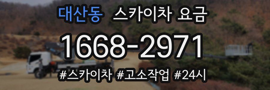 대산동 스카이차 요금