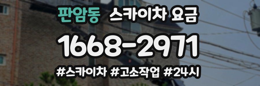 판암동 스카이차 요금