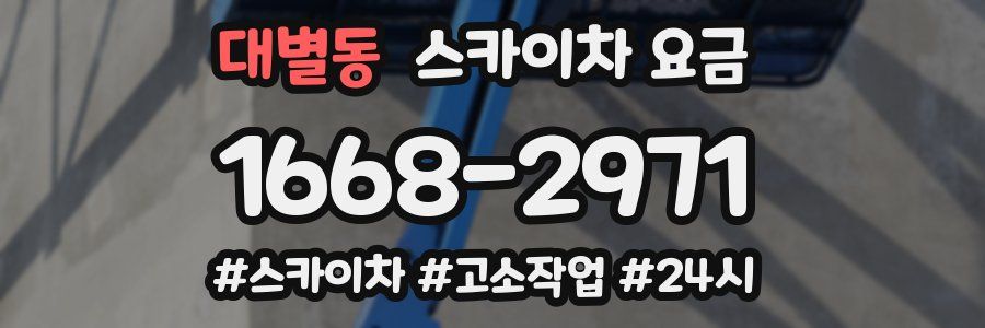 대별동 스카이차 요금