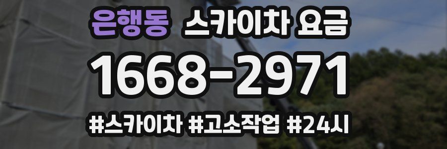 은행동 스카이차 요금