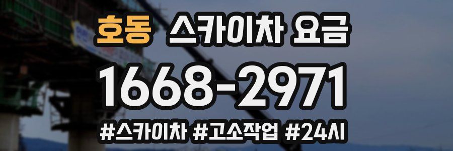 호동 스카이차 요금