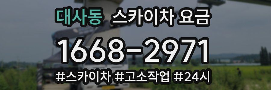 대사동 스카이차 요금