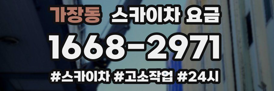 가장동 스카이차 요금
