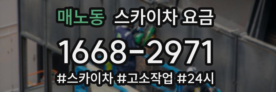 매노동 스카이차 요금