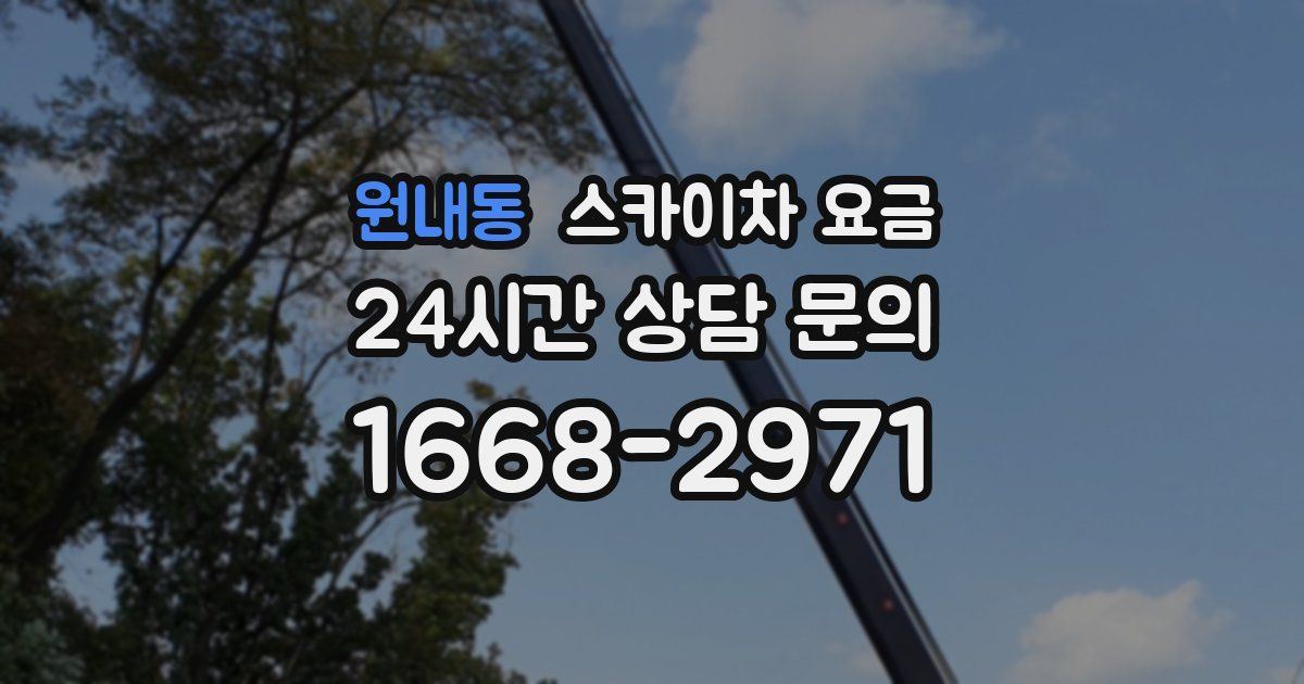 원내동 스카이차 요금