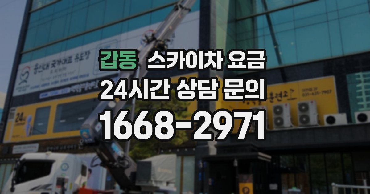 갑동 스카이차 요금