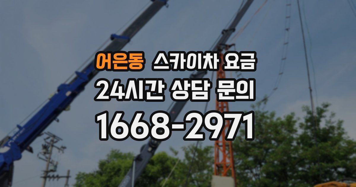 어은동 스카이차 요금