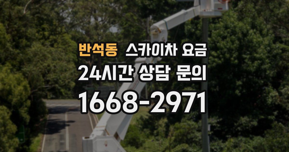 반석동 스카이차 요금