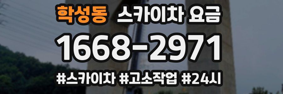 학성동 스카이차 요금