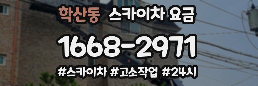 학산동 스카이차 요금