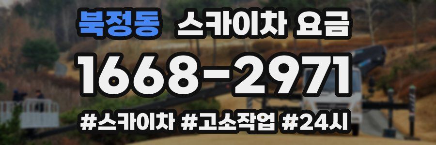 북정동 스카이차 요금