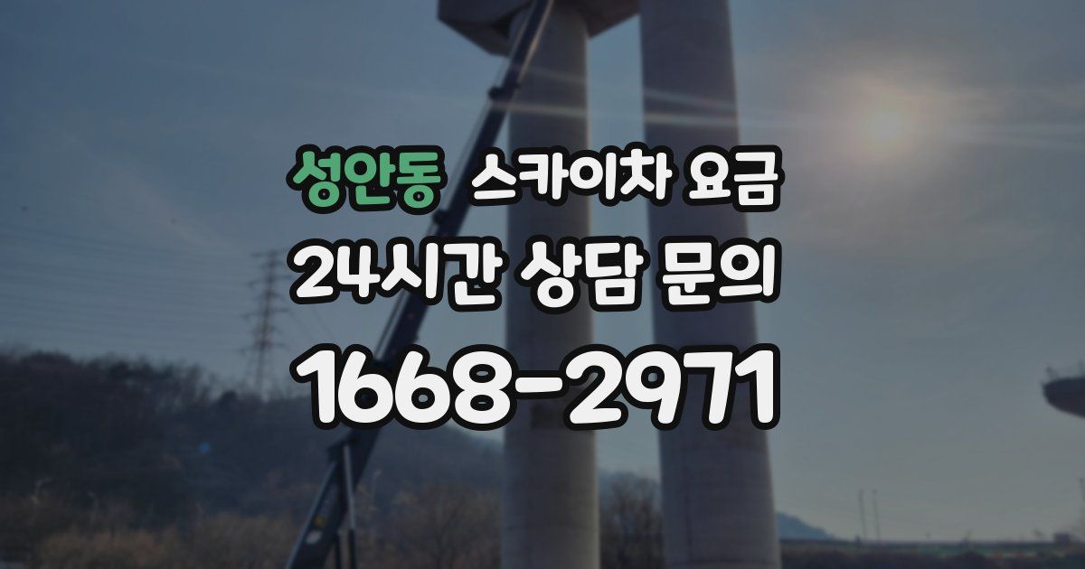 성안동 스카이차 요금