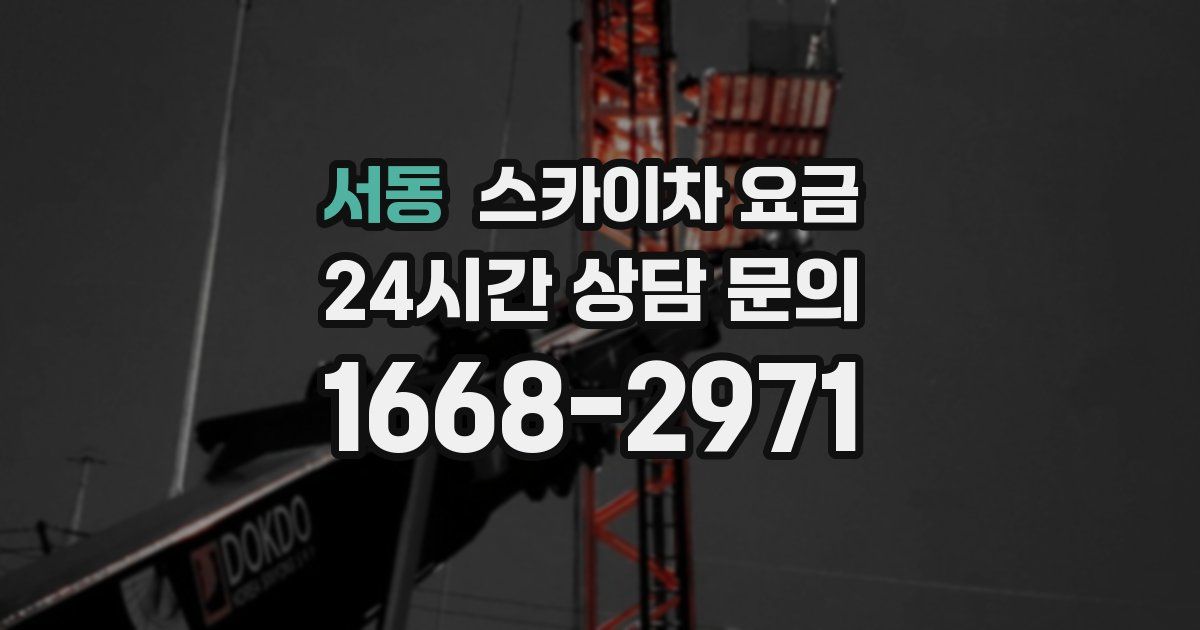 서동 스카이차 요금