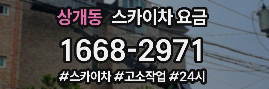상개동 스카이차 요금