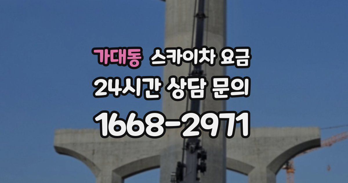 가대동 스카이차 요금