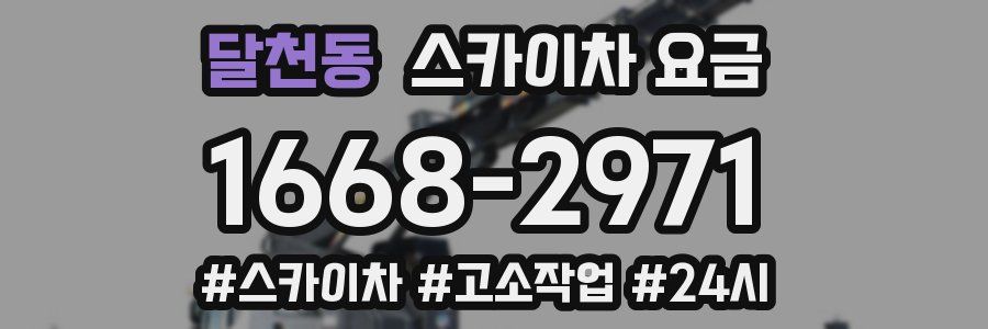 달천동 스카이차 요금