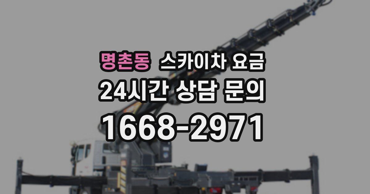 명촌동 스카이차 요금