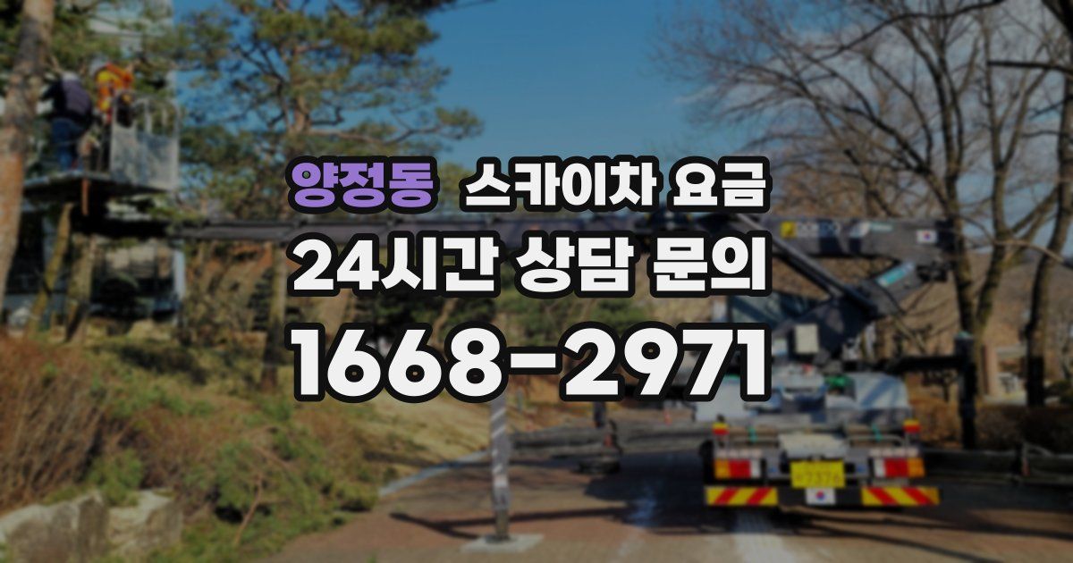 양정동 스카이차 요금