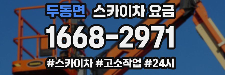 두동면 스카이차 요금