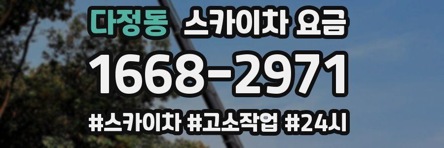 다정동 스카이차 요금