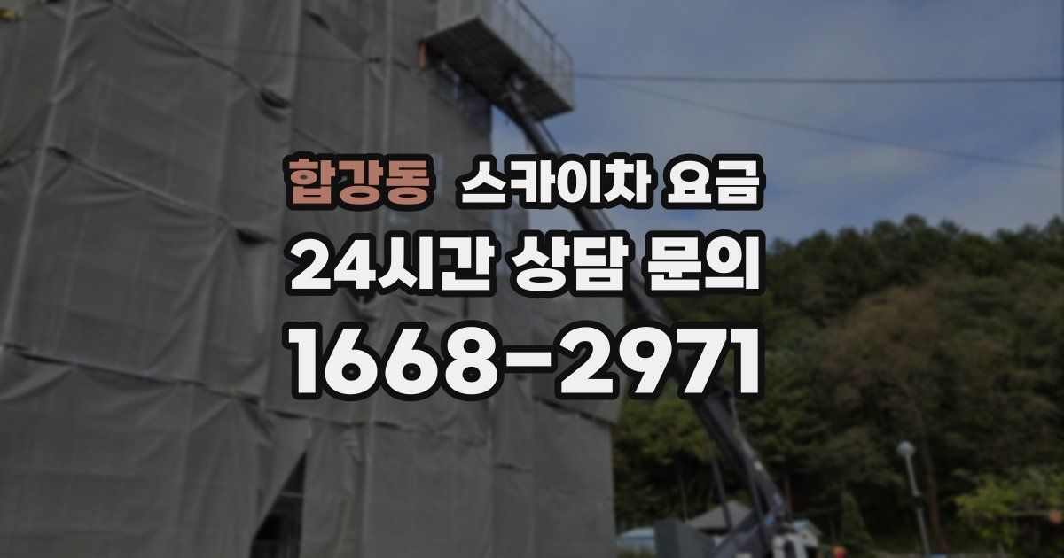 합강동 스카이차 요금