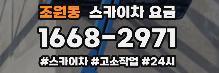 조원동 스카이차 요금