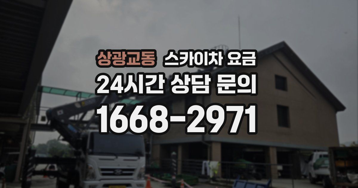 상광교동 스카이차 요금