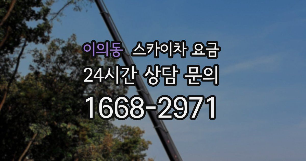 이의동 스카이차 요금
