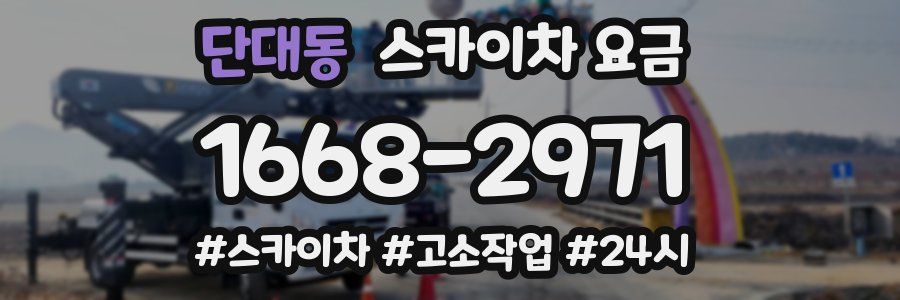 단대동 스카이차 요금