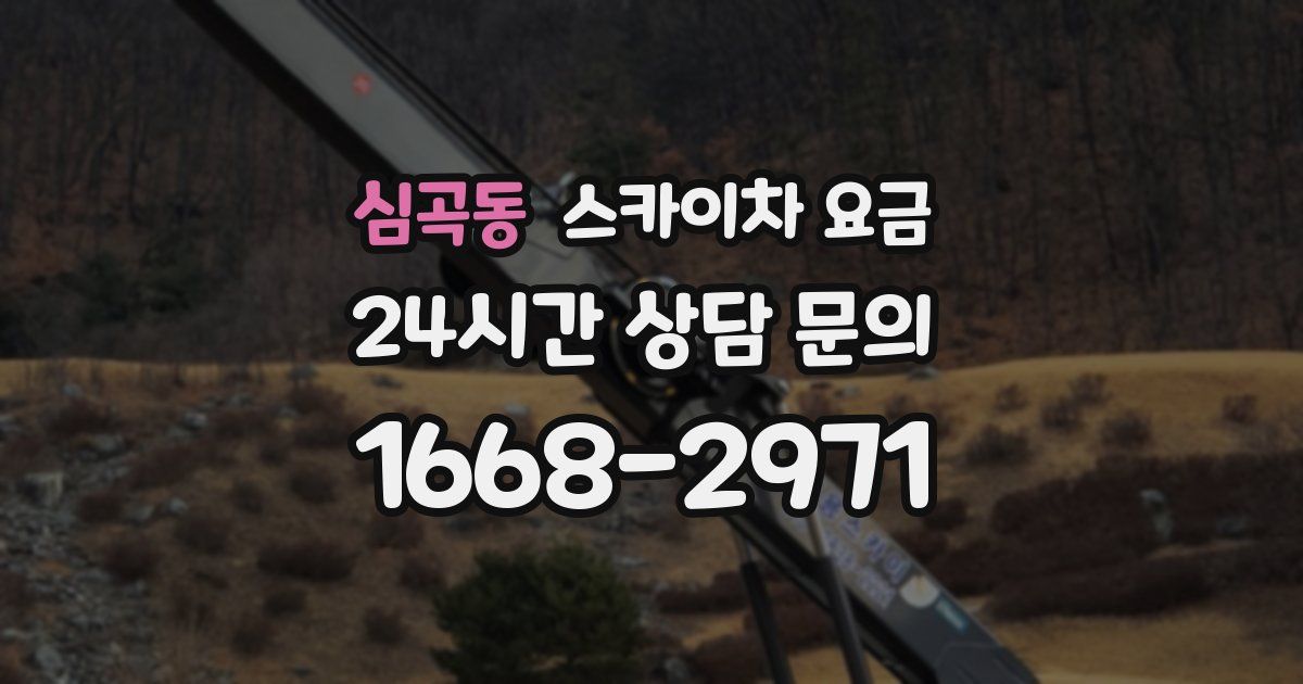 심곡동 스카이차 요금