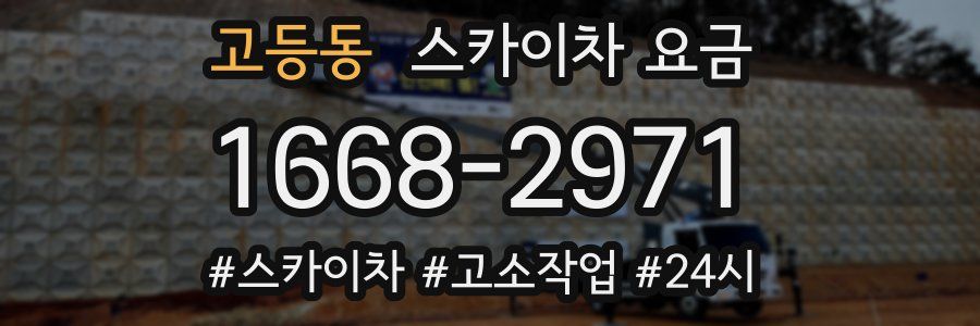 고등동 스카이차 요금