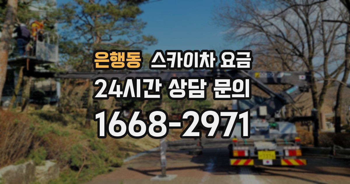 은행동 스카이차 요금