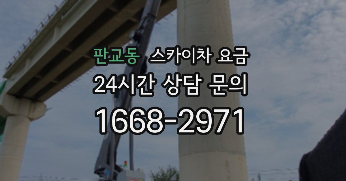 판교동 스카이차 요금