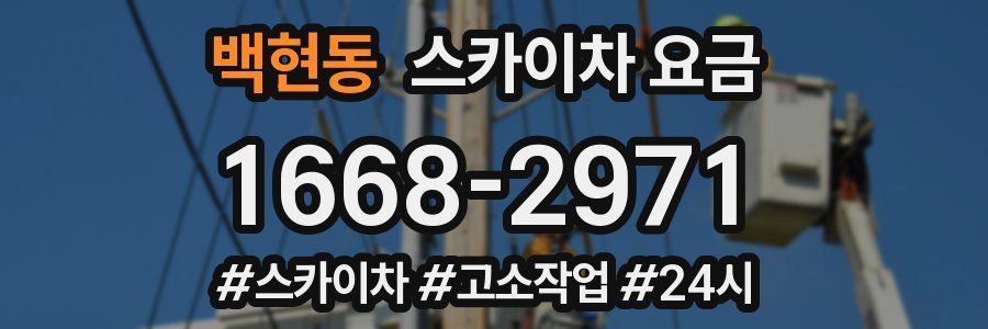 백현동 스카이차 요금