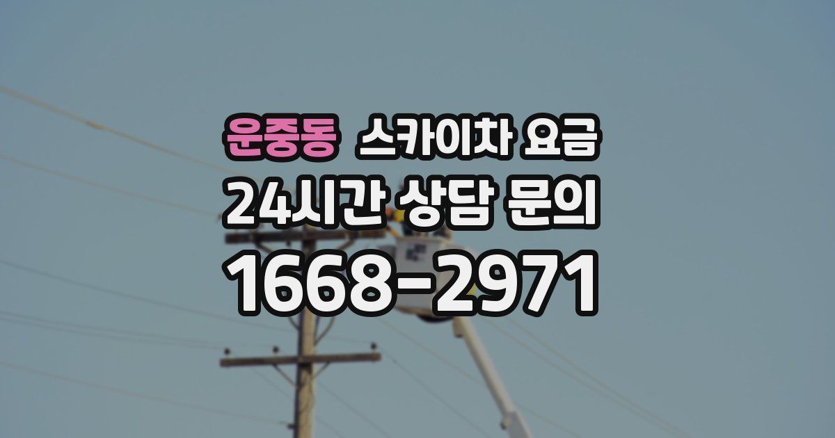 운중동 스카이차 요금