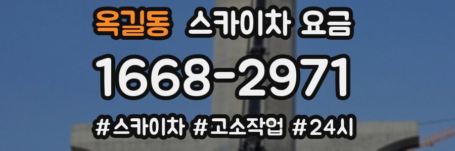 옥길동 스카이차 요금