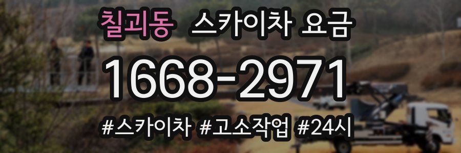 칠괴동 스카이차 요금