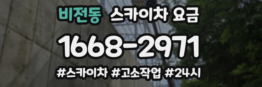 비전동 스카이차 요금