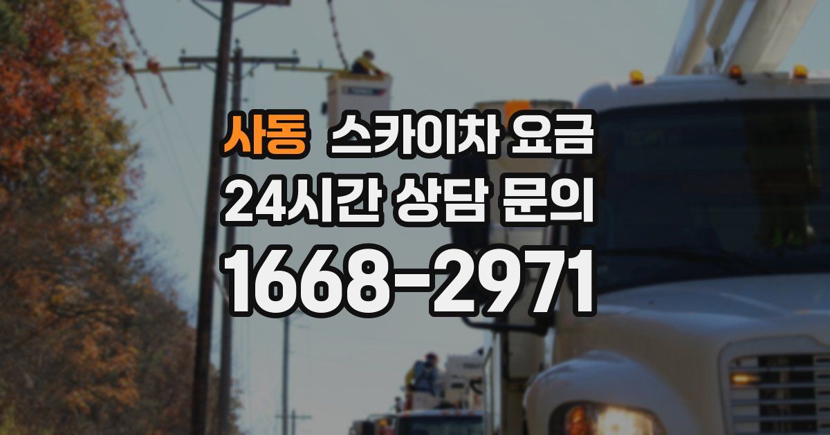 사동 스카이차 요금