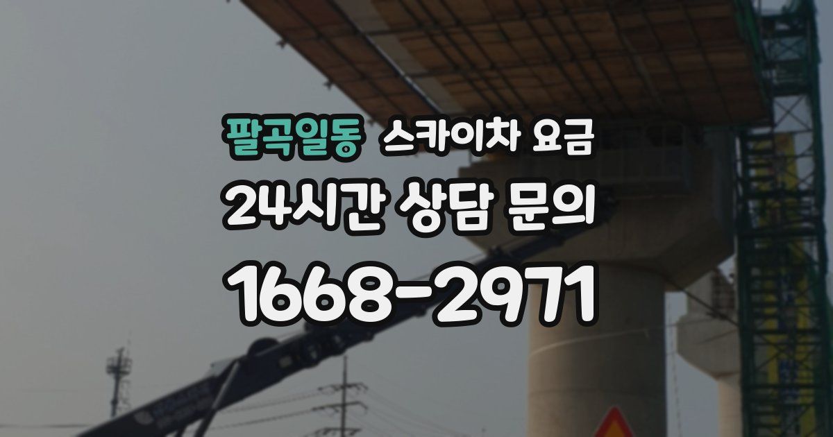 팔곡일동 스카이차 요금