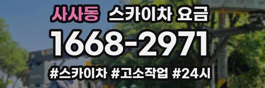 사사동 스카이차 요금