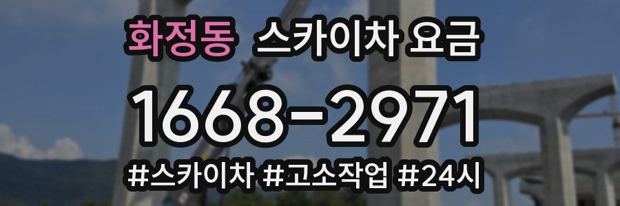 화정동 스카이차 요금