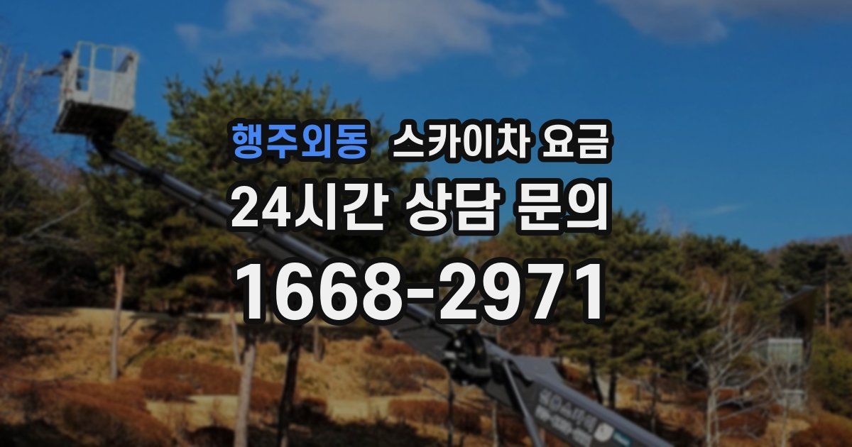 행주외동 스카이차 요금
