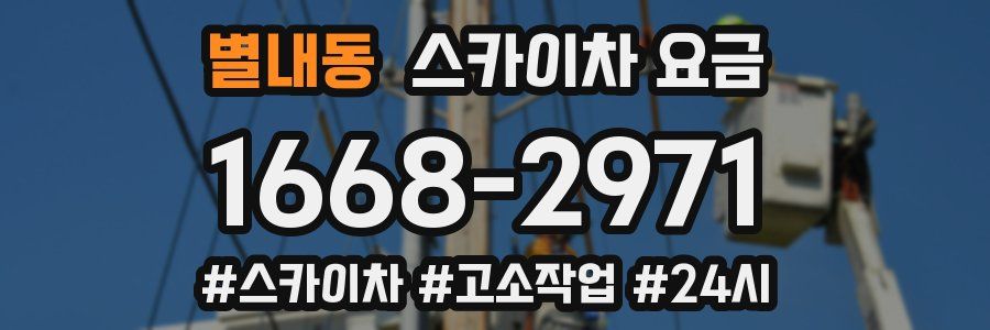 별내동 스카이차 요금