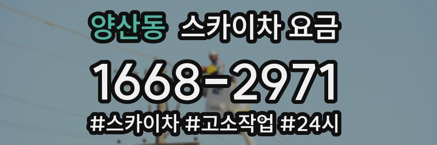 양산동 스카이차 요금